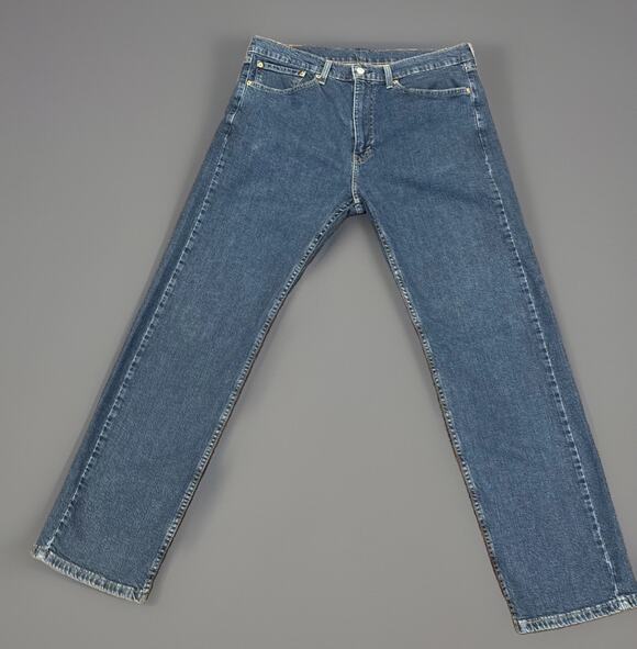 Levi's Other - Levi's 505 Regular Straight Jeans Mens 36x32 Black Dark Wash Denim